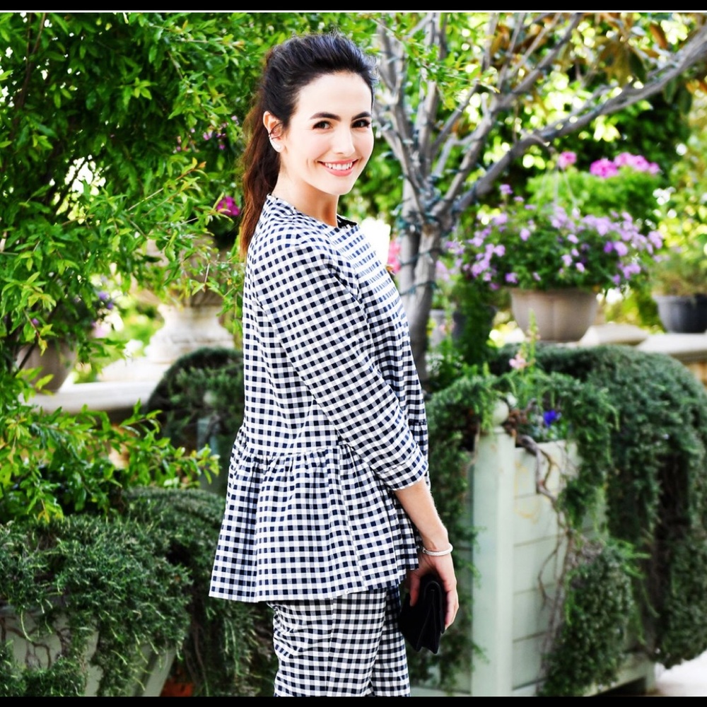 Victoria Beckham for Target Gingham peplum top